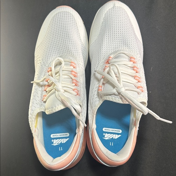 Women's White and Pink Avia o2 Air Memory Foam Athletic Shoes - Picture 4 of 6